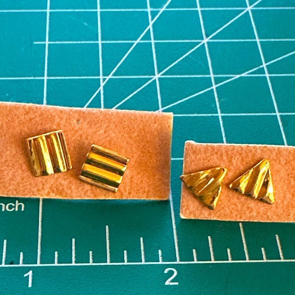 Vintage Gold Earrings set of 2